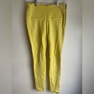 Zara Trafaluc Skinny Pants Yellow Zip Leg